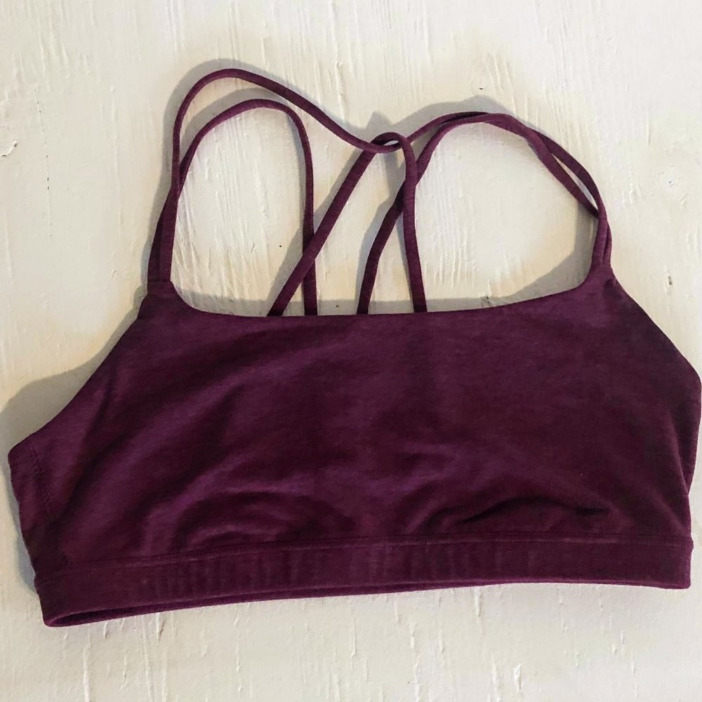 Gap Fit Low Impact No Padding Strappy Purple Bra
